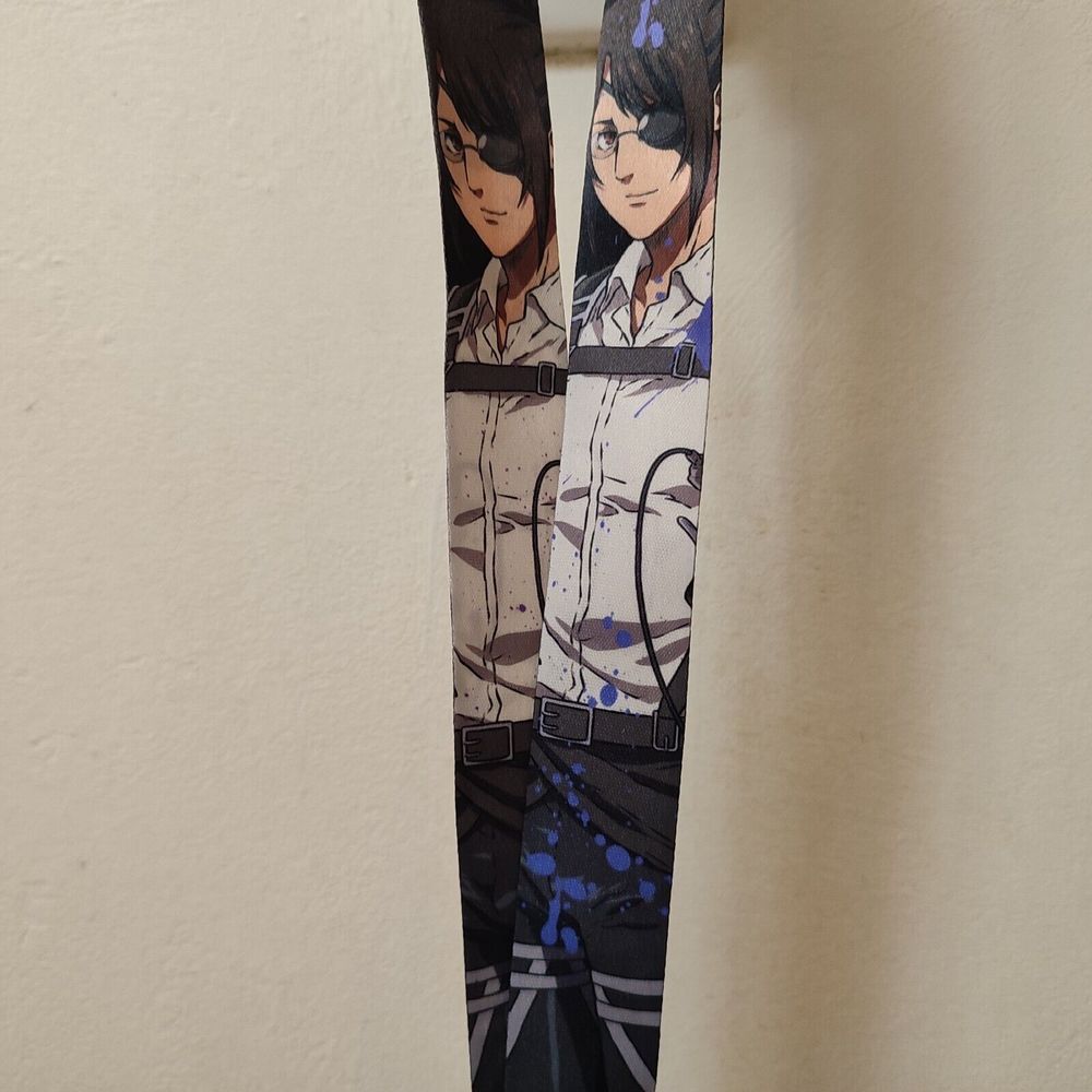 Attack On Titan Hange Zoe Cloth Lanyard With Clasp Official AoT Anime Product